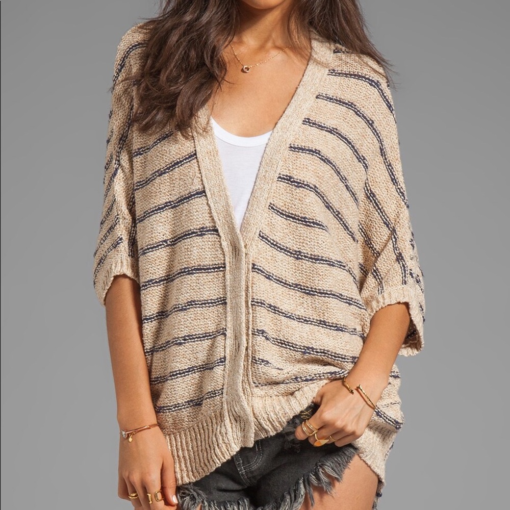 Free People Rabbit In the Moon Oversized Button Up Cardi